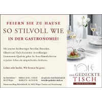 Logo und Mustertisch - Der gedeckte Tisch Handel- & Verleihservice
