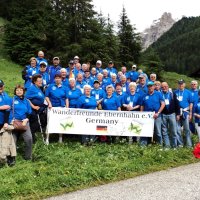 Die Wanderfreunde Ebernhahn bei der 13. Volkssport-Olympiade 2013 in Wolkenstein, Südtirol, Italien