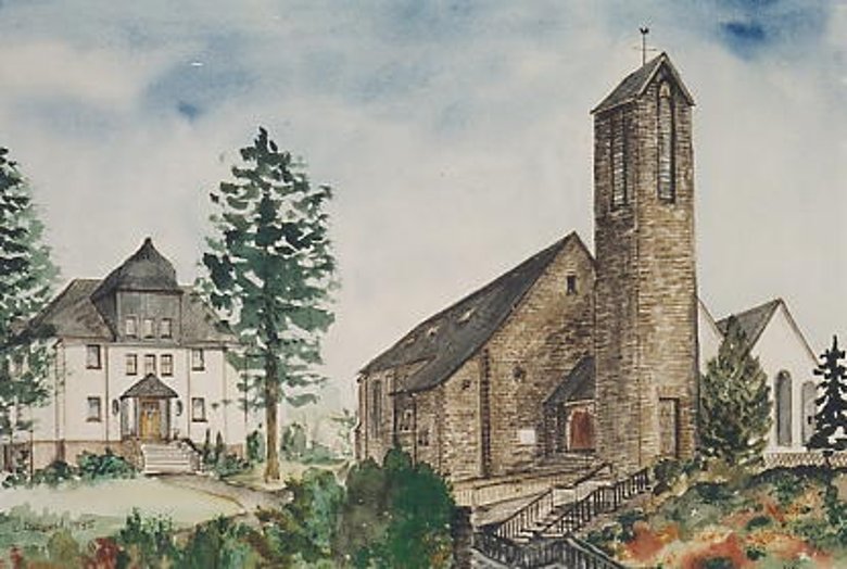 Gemälde der Kirche in Ebernhahn