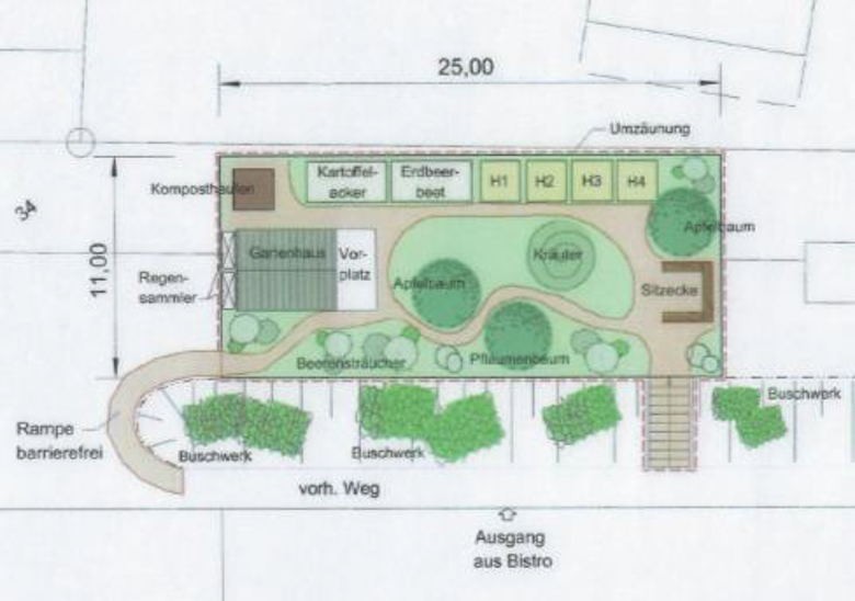 Plan des Märchengartens