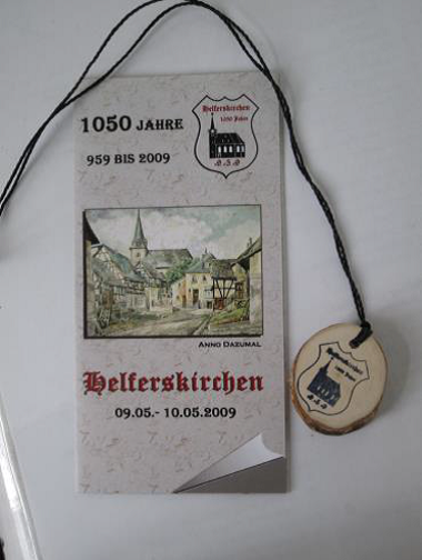 Flyer und Kette zur 1050-Jahre-Feier