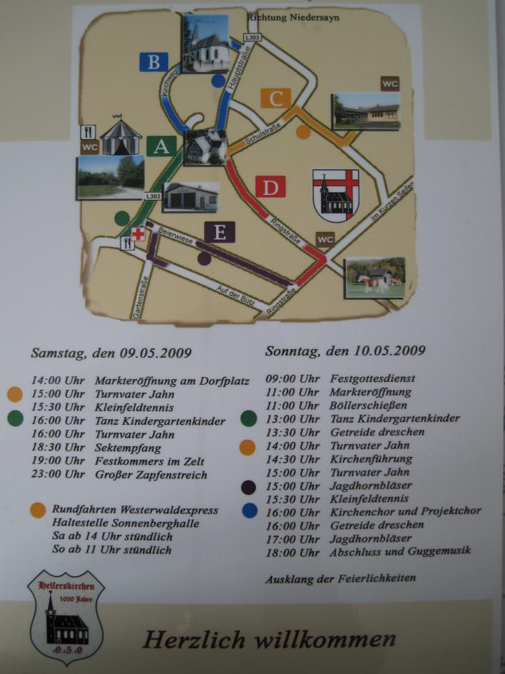 Plan des Festgeländes