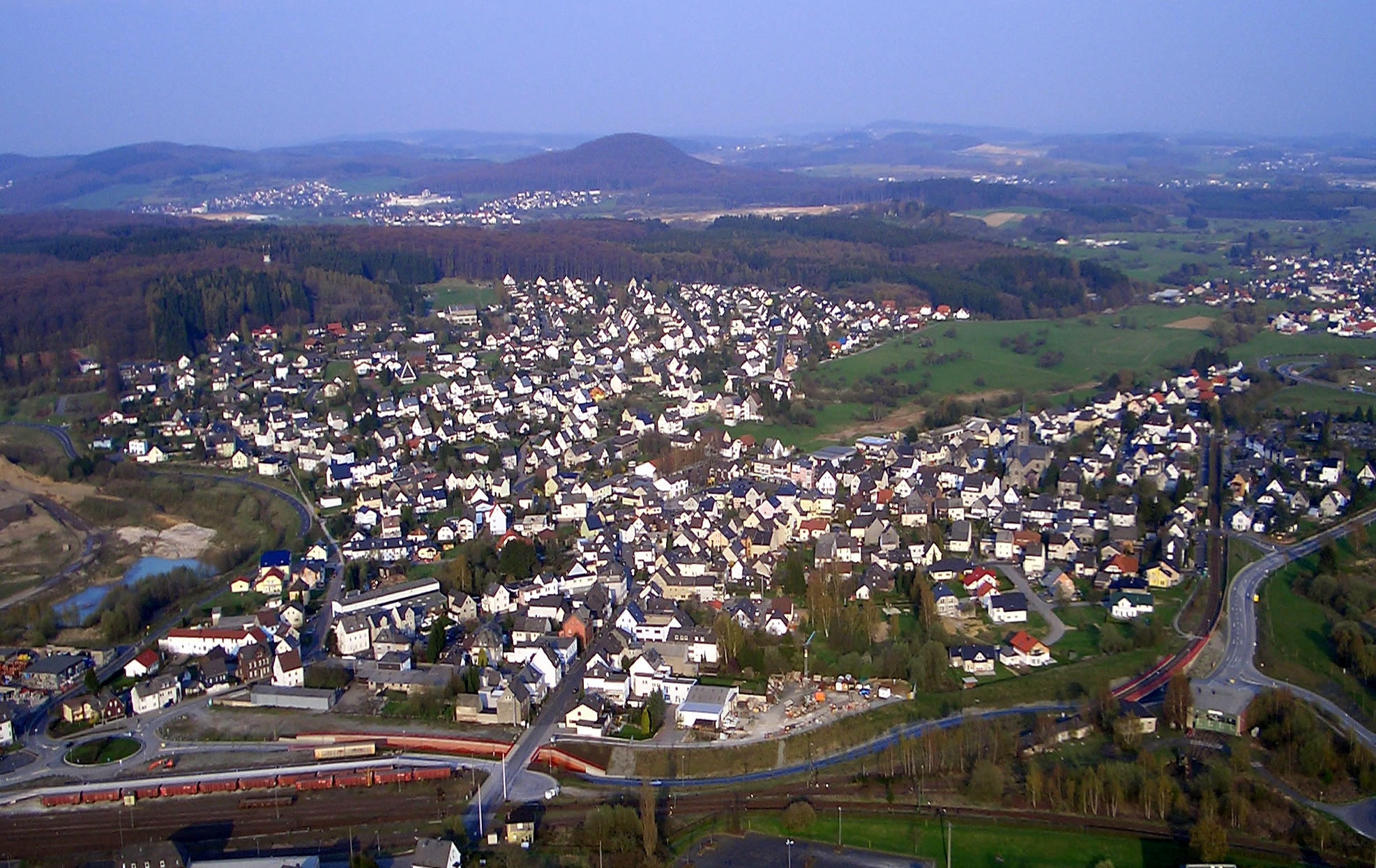Luftbildaufnahme der Ortsgemeinde Siershahn
