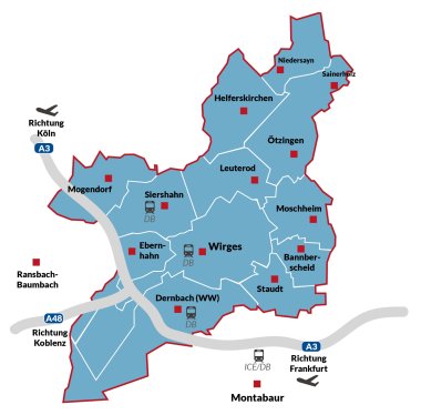 Umriss der Verbandsgemeinde Wirges