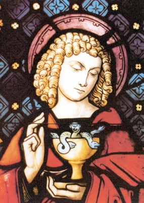 Auszug aus den Fensterbildern: St. Johannes der Evangelist