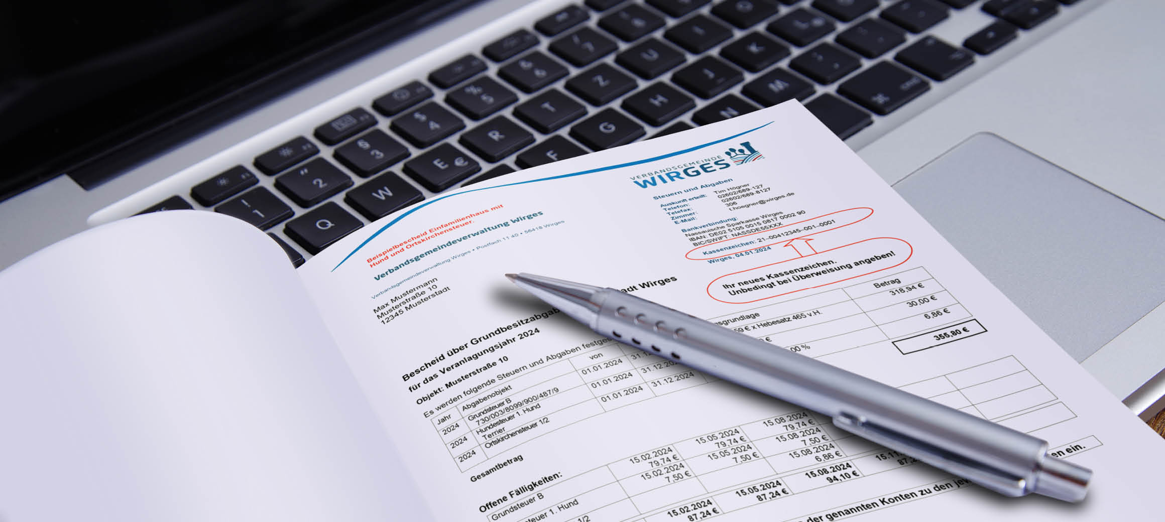 Abbildung eines neuen Bescheids der VG Wirges